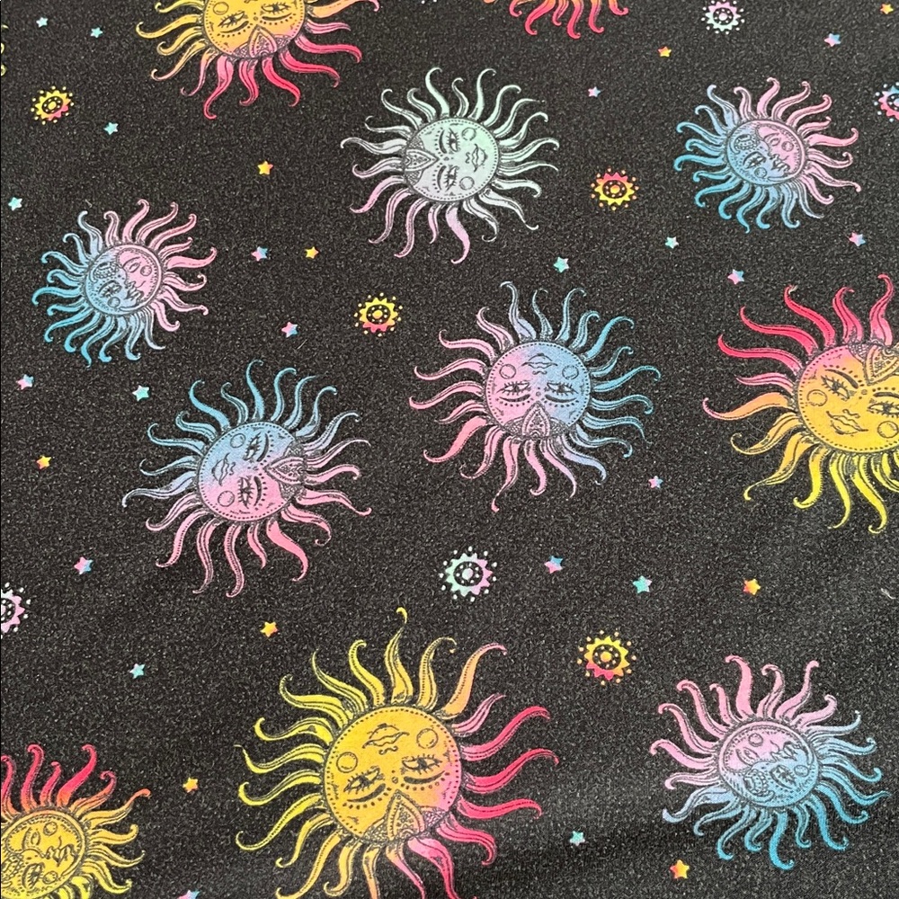 No Boundaries Black Tank Top with Multicolor Sun Print - Picture 4 of 4